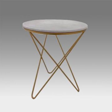 Carrera Marble Round End Table